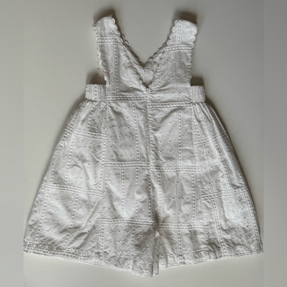 Zara Girls White Swiss Embroidery Playsuit - Size 6-7 - Picture 9 of 11